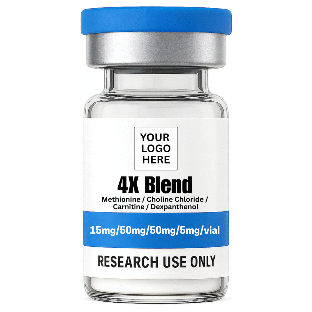 4X Blend Methionine 15mg Choline Chloride 50mg Carnitine 50mg Dexpanthenol 5mg Research Vial – YourPeptideBrand.com
