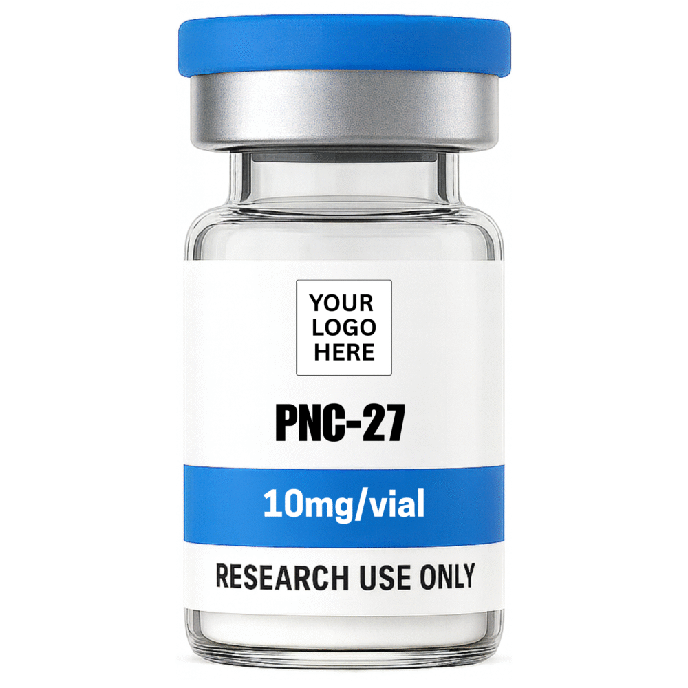 PNC 27 10mg lyophilized research peptide vial – YourPeptideBrand.com – for research use only