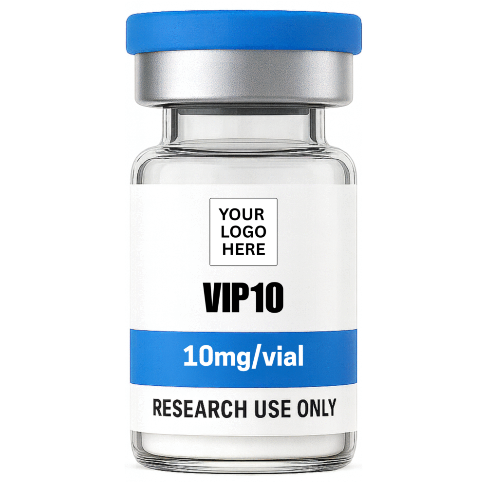 VIP10 10mg research peptide lyophilized vial – YourPeptideBrand.com